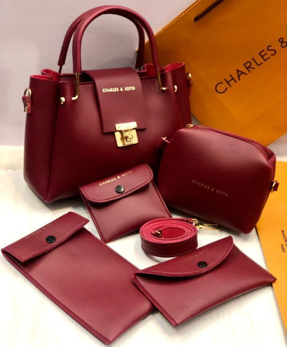 Shoulder Bag Set Charles & Keith Handbag - Set Of 5