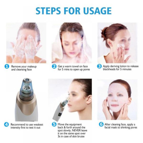 Facial Blackhead Remover - Dead Skin Acne Remover - Blackhead Sucking Machine