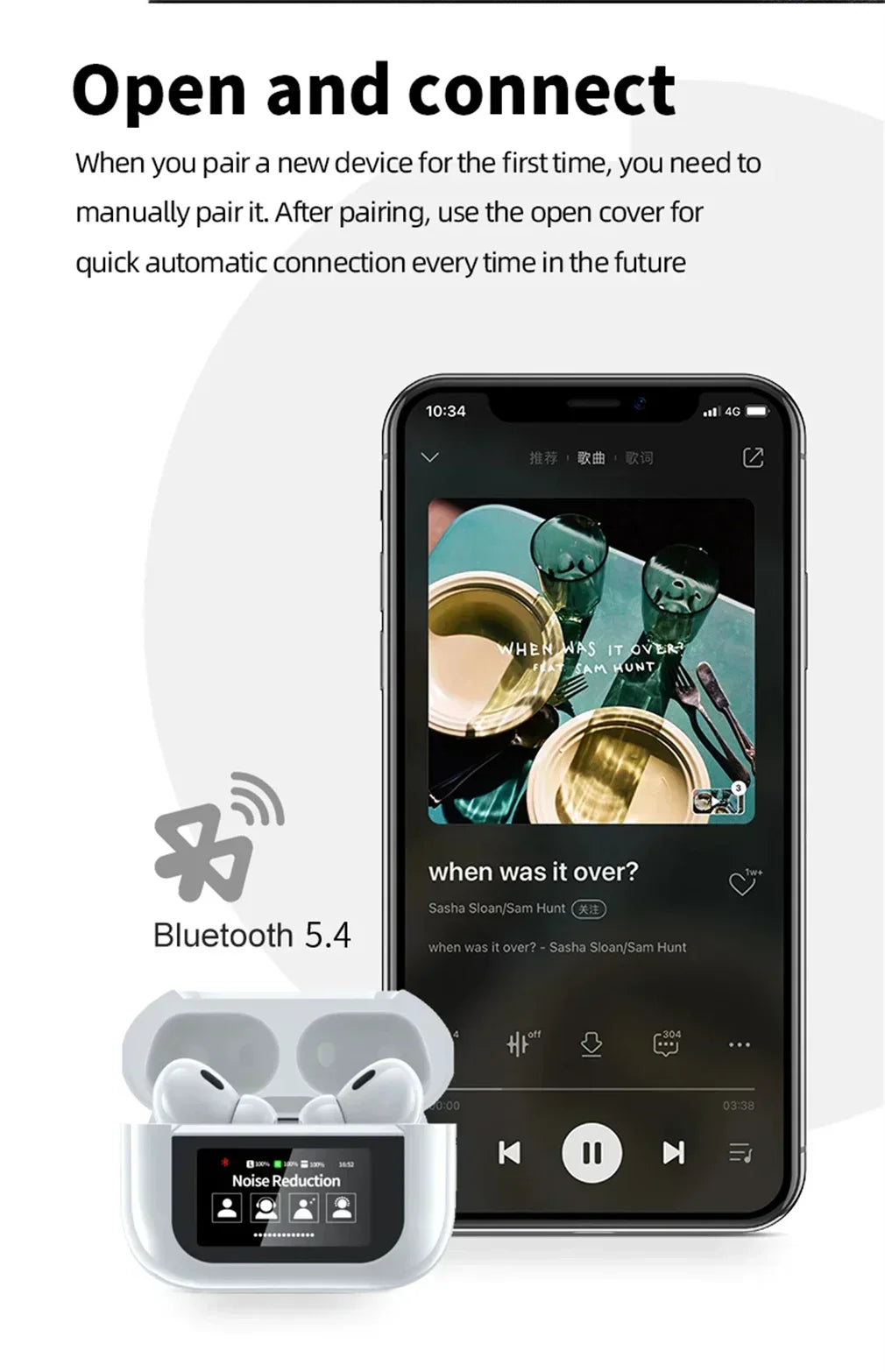Anc Air pods Pro with Digital Display