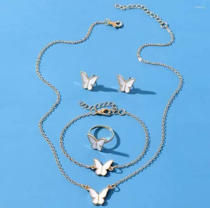 Butterfly Set Pack Of 4 ( White)