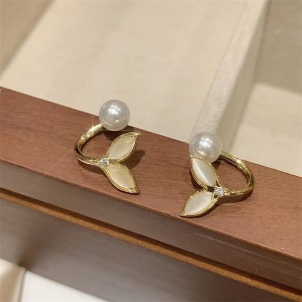 Elegant Pearl Tail Earrings