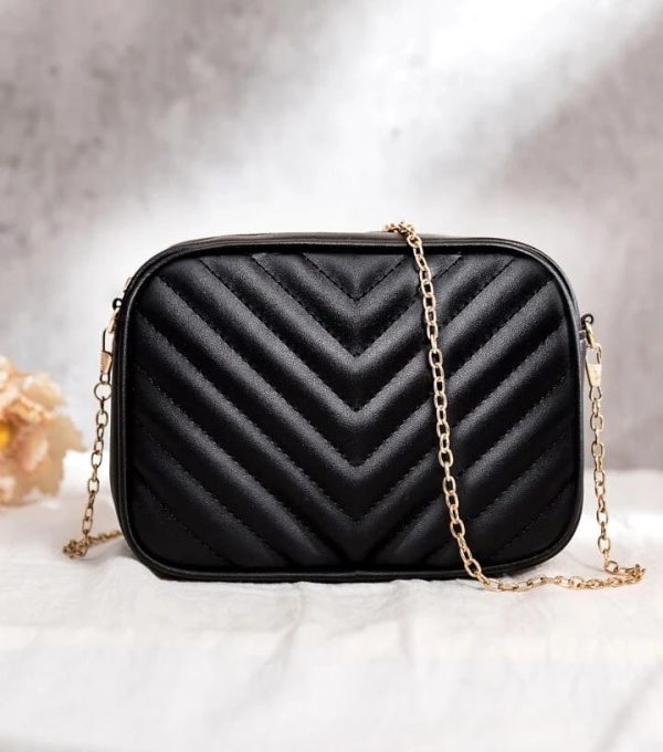 Horizontal Square Shaped Shoulder Bag