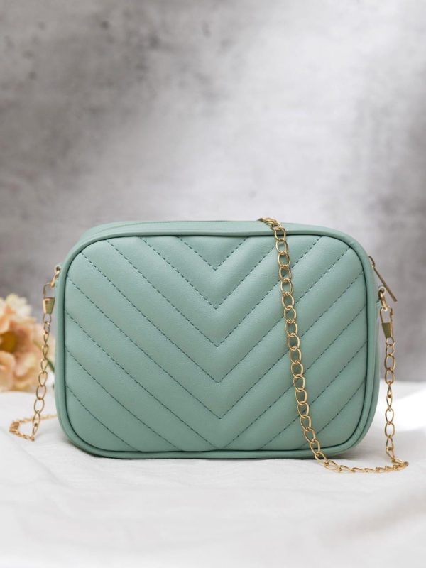 Horizontal Square Shaped Shoulder Bag