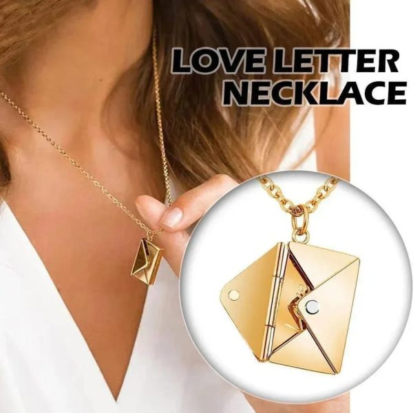 Love Letter Envelop Pendent For Girls – Golden Color