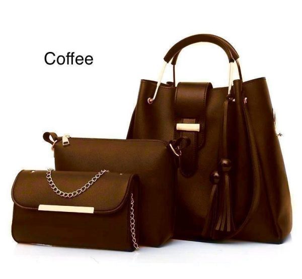 Soft Leather Handbag - Set Of 3