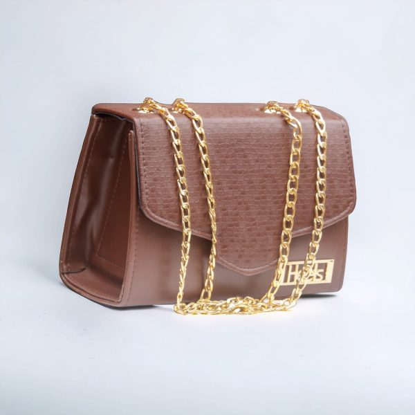 Hand Bag With Top Handle And Long Chain Strap